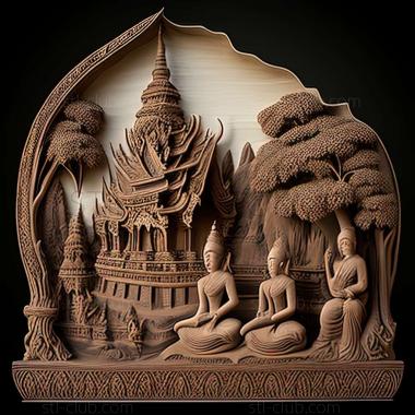 3D model Phra Nakhon Si Ayutthaya in Thailand (STL)